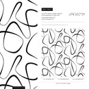 Abstract Wallpaper with Continuous Line Art in Black and White - B603