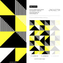 Geometric Wallpaper with Bold Triangles in Black, Yellow, and White - B076
