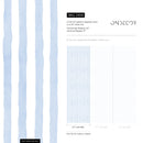 Striped Wallpaper with a Watercolor Motif in Baby Blue - D858