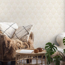 Minimalist Dotted Arch Geometric Wallpaper in Gold- A925