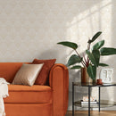 Minimalist Dotted Arch Geometric Wallpaper in Gold- A925