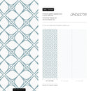 Geometric Wallpaper with a Scandinavian Trellis in Teal - B088