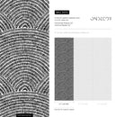Scalloped Arch Motif Wallpaper in Black and White - B976