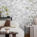 Abstract Wallpaper with a Watercolor Cloud Effect in Light Gray and White - X110