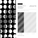 Geometric Wallpaper with Modern Circle Motif in Black and White - D941