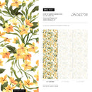 Floral Wallpaper Featuring Small Wildflowers in Yellow, Orange, and Green - A121