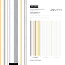 Striped Wallpaper Featuring Textured Stripes in Yellow and Grey - D843