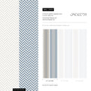 Geometric Wallpaper with Herringbone Textured Stripes in Blue and Beige - D850