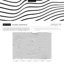 Abstract Wallpaper with 3D Wavy Lines in Black and White - B948