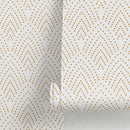 Minimalist Dotted Arch Geometric Wallpaper in Gold- A925