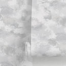 Abstract Wallpaper with a Watercolor Cloud Effect in Light Gray and White - X110