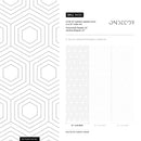 Geometric Wallpaper with a Hexagon Line Pattern in Gray - A453