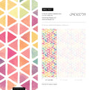 Geometric Wallpaper with a Watercolor Triangle Motif in Pink, Blue, and Yellow - A157