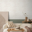 Minimalist Subtle Chevron Geometric Wallpaper in Beige and Off-White - A293