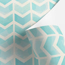 Herringbone Wallpaper with a Watercolor Chevron Motif in Light Aqua and Cream - A297