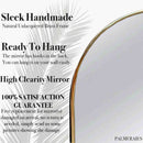 Antique Brass Oval Mirror - Unlacquered Brass Mirror