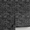 Brick Wallpaper with a Realistic Textured Look in Black and Gray - A532