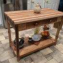Kitchen Island, Butcher Block Island, Butcher Block Kitchen Table, Wood Cutting Island, Reclaimed Wood Kitchen Island, Rustic Island Table