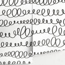 Abstract Wallpaper with a Hand-Drawn Loop Motif in Black and White - A008