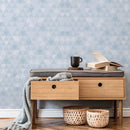 Geometric Wallpaper with a Triangle Mosaic in Shades of Blue - A010