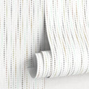 Minimalist Cascading Dot Abstract Wallpaper in Gray, Green, and Taupe - A057