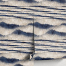 Abstract Wallpaper with a Misty Mountain Motif in Blue and Beige - A102