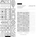 Folk Art Tile Wallpaper in Black and White - A236