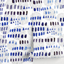Abstract Wallpaper with Watercolor Brush Strokes in Blue, Purple, and Black - A028