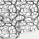 Abstract Wallpaper with a Fluid Linear Design in Black and White - A042