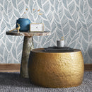 Feather Wallpaper with a Stylized Motif in Light Blue and White - A063