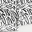 Abstract Wallpaper with Bold Brush Strokes in Black and White - A589