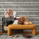 Abstract Wallpaper with Irregular Stripes in Black and Off-White - A798