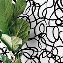 Modern Abstract Wallpaper with Bold Scribbles and Loops in Black and White - X081