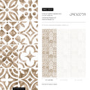 Tile Wallpaper with a Patchwork Motif in Beige - D525