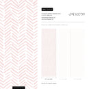 Herringbone Wallpaper with a Hand-Drawn Motif in Soft Pink - ZADY