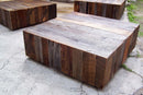 Extra Large Reclaimed Wood Square Coffee Table, Floating Coffee Table, Reclaimed Barn Wood Coffee Table, Rustic Chic Coffee Table, Holiday