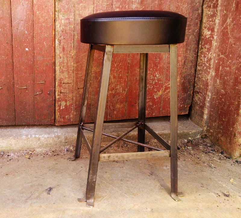 FREE Shipping - Counter Height Stool, Cushion Counter Stools , Backless Bar Stools, THE CLERK, Leather Counter Stools, Counter Cafe Stools