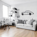 Custom Car Metal Wall Art with Spinning Wheels, Personalized Car Design, Custom Auto Gift for Men, Garage Decor, Your Car Line Art-KAFMEKA048