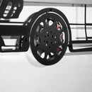 Custom Car Metal Wall Art with Spinning Wheels, Personalized Car Design, Custom Auto Gift for Men, Garage Decor, Your Car Line Art-KAFMEKA048