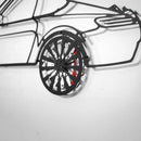 Custom Car Metal Wall Art with Spinning Wheels, Personalized Car Design, Custom Auto Gift for Men, Garage Decor, Your Car Line Art-KAFMEKA048