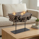 Antique Rustic Wooden Column Base Repurposed Ranch Style Candle Holder