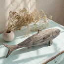 Distressed White Wooden 47" Long Fish Decor