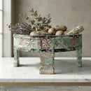 Distressed Carved Wooden Grinder Decorative Tray