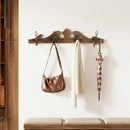 30 in. Long Farmhouse Style Distressed Wooden 4 Hooks Wall Panel