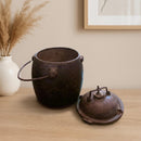 Antique Rustic Iron Double Walled Pressure Cooker With Lid
