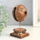 1800s Antique Pulley Repurposed Display On Column Base 23 in. Tall Shelf Decor