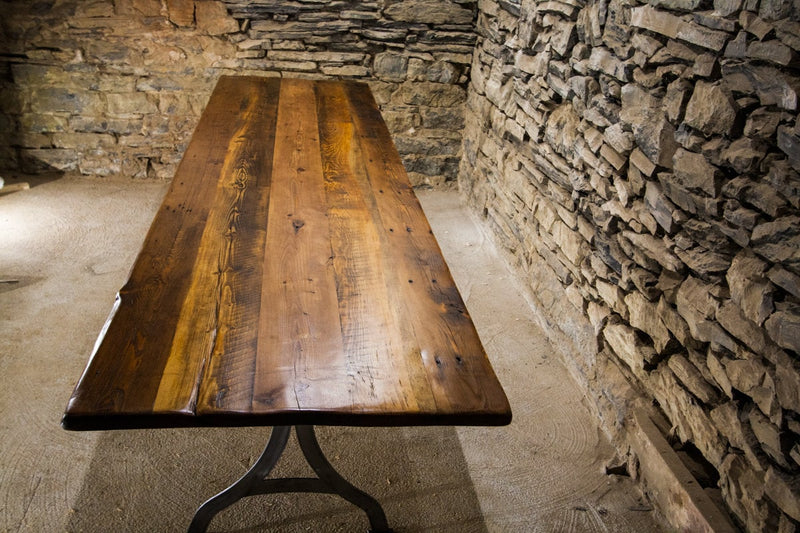 Reclaimed Conference Table - Heart Pine Table - Viking Furniture Table