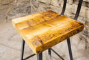 Bar stools with backs counter height - THE BREWSTER- Farmhouse rustic counter stools industrial -Stools reclaimed seat unique man cave decor