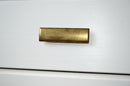 Rectangular Drawer  "Roman" Pulls in Aged Brass