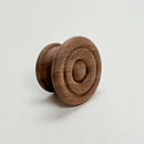 Round Walnut Cabinet Knob "Palmer" Wood Knob